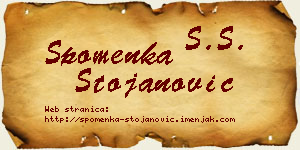 Spomenka Stojanović vizit kartica